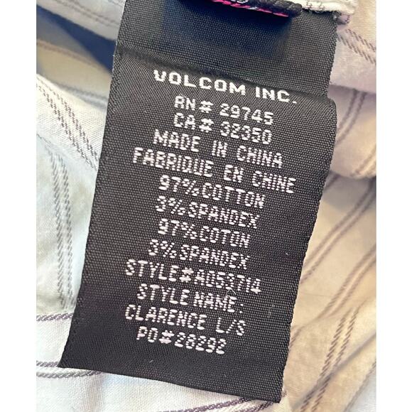 Volcom Men's Gray Graphic Long Sleeve Y2K Shirt - Size Large Button Up - Picture 4 of 8